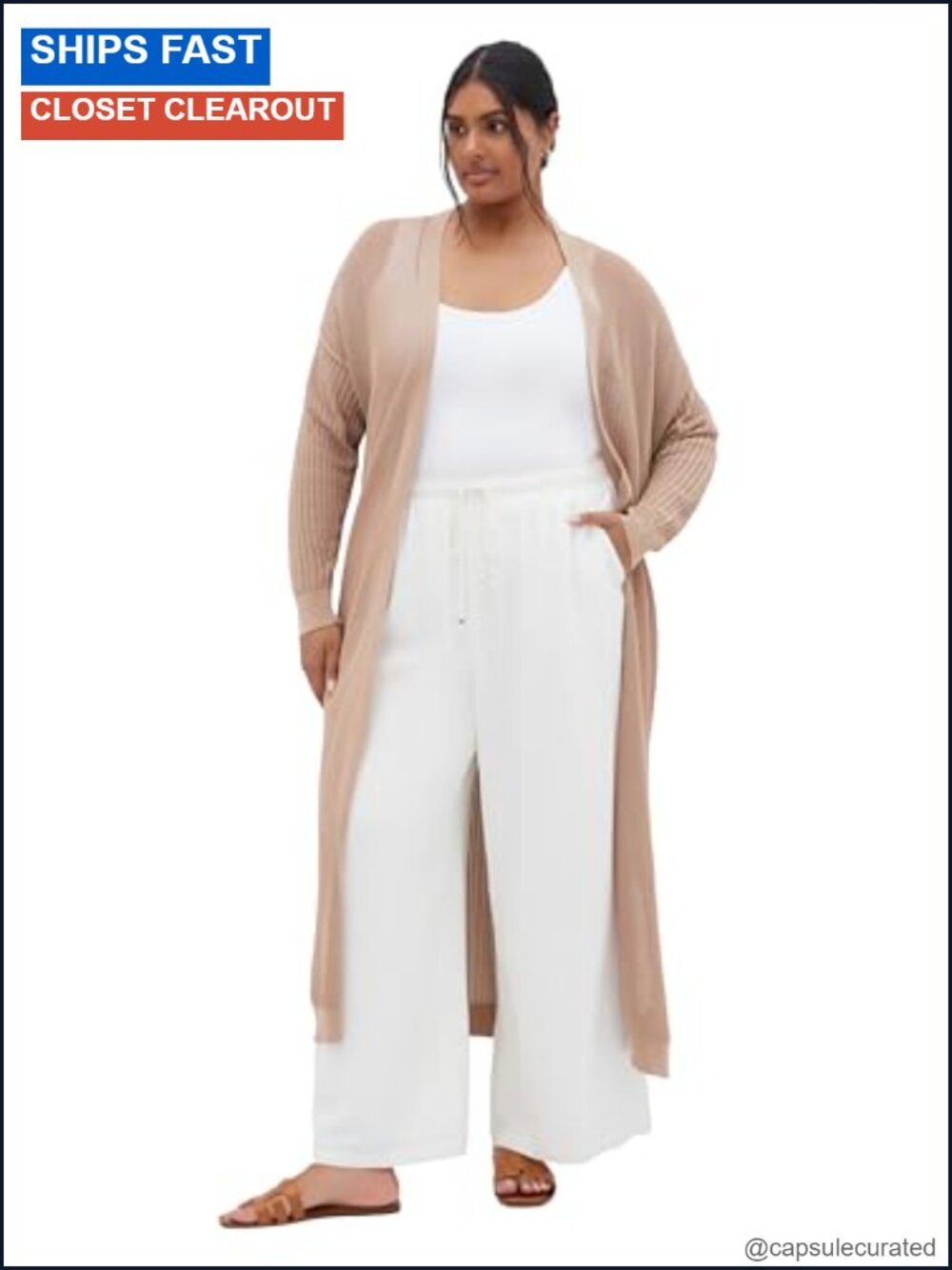 City Chic Gigi Plus Size Open Front Elbow Sleeve Stretch Knit Cardigan